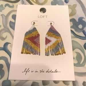 Pretty Loft beaded earrings NWT